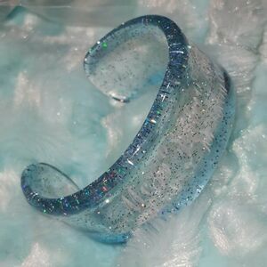 Mezzo Piano Blue Glitter Bracelet Plastic Kids Angelic Pretty Lolita Kawaii Rave